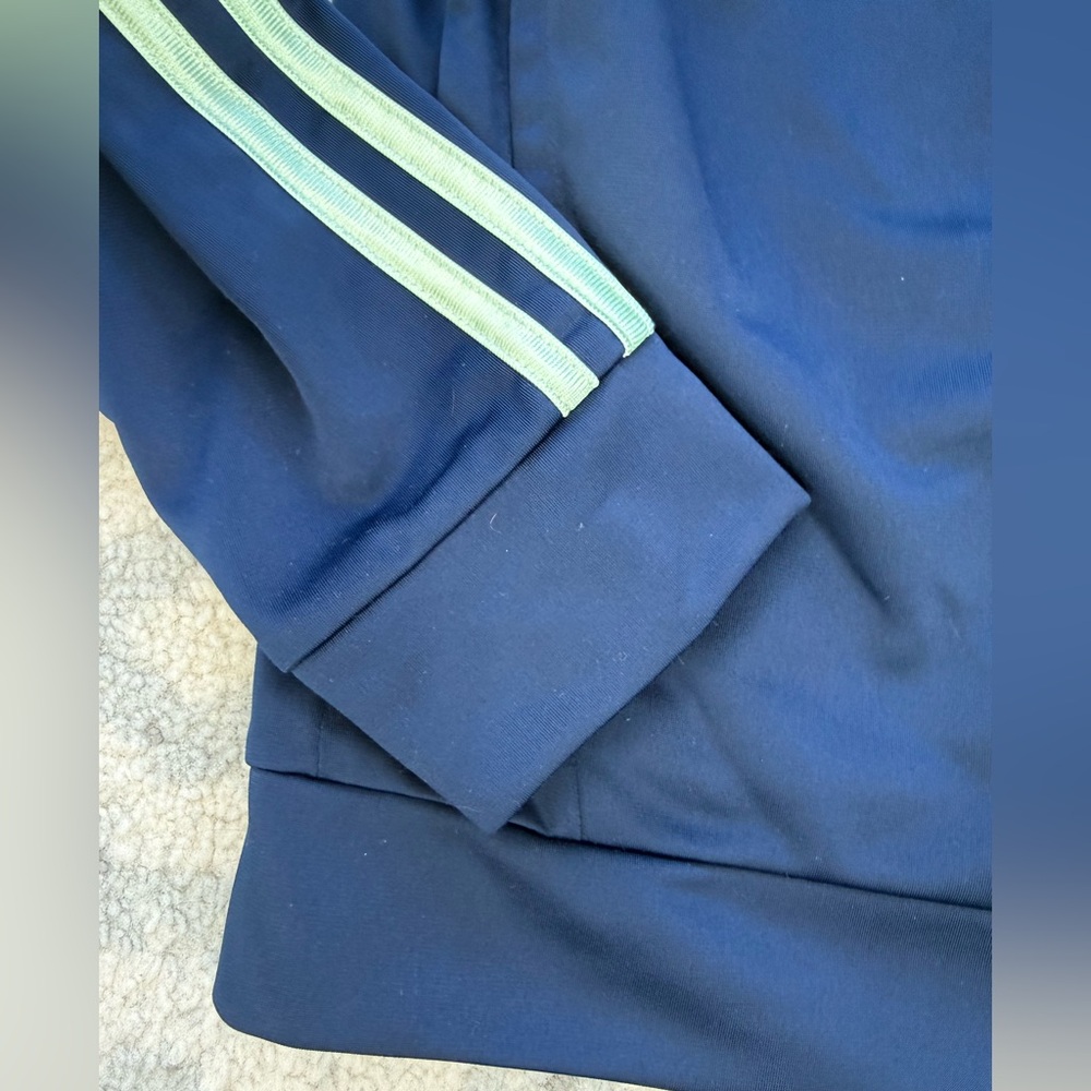 Adidas Boys Navy Green Tracksuit size 8 - Picture 6 of 15